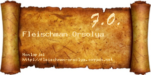 Fleischman Orsolya névjegykártya