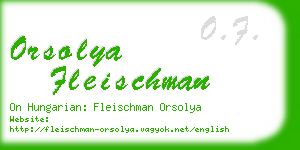 orsolya fleischman business card